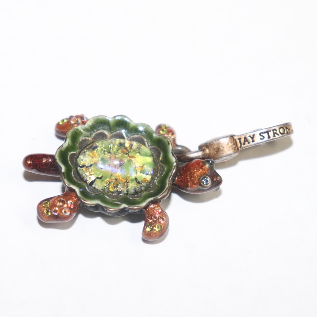Vintage Designer Jay Strongwater Turtle Pendent